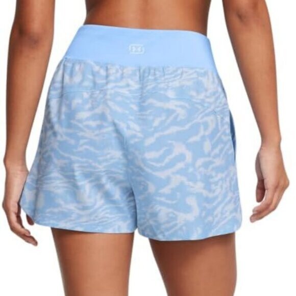 Under Armour Womens Fusion 3" Shorts In Horizon Blue 2XL - Picture 2 of 7